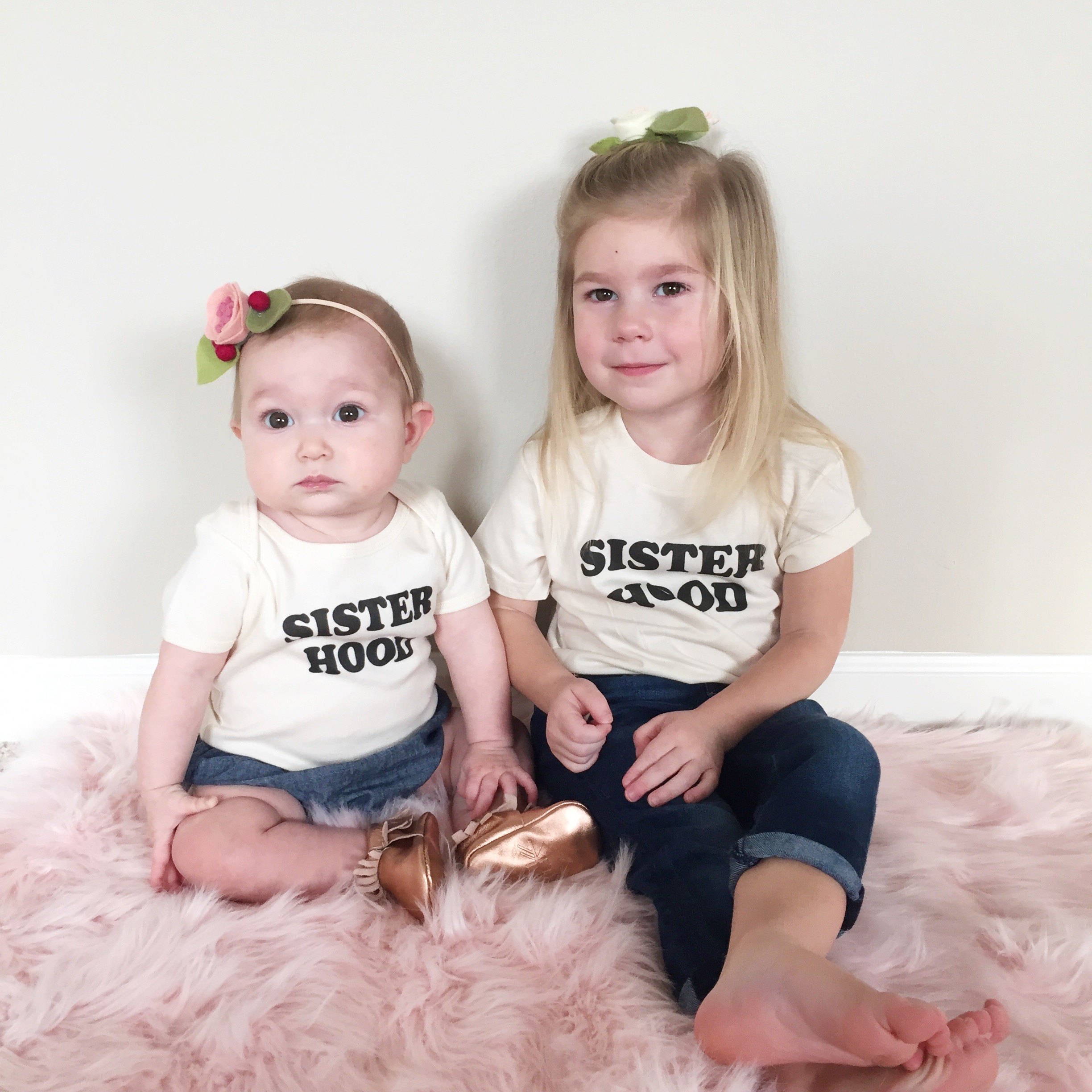 Sister photos, sister hood shirts, sister photo shoot 
